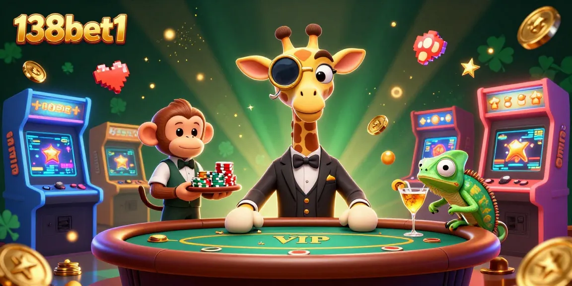 Experience thrilling gaming at 138bet1 with vibrant characters and dynamic casino elements.