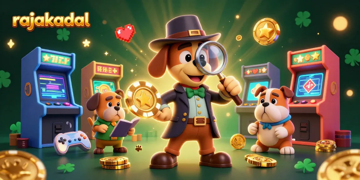 Permainan seru di rajakadal: detektif anjing mengungkap petunjuk chip poker emas.