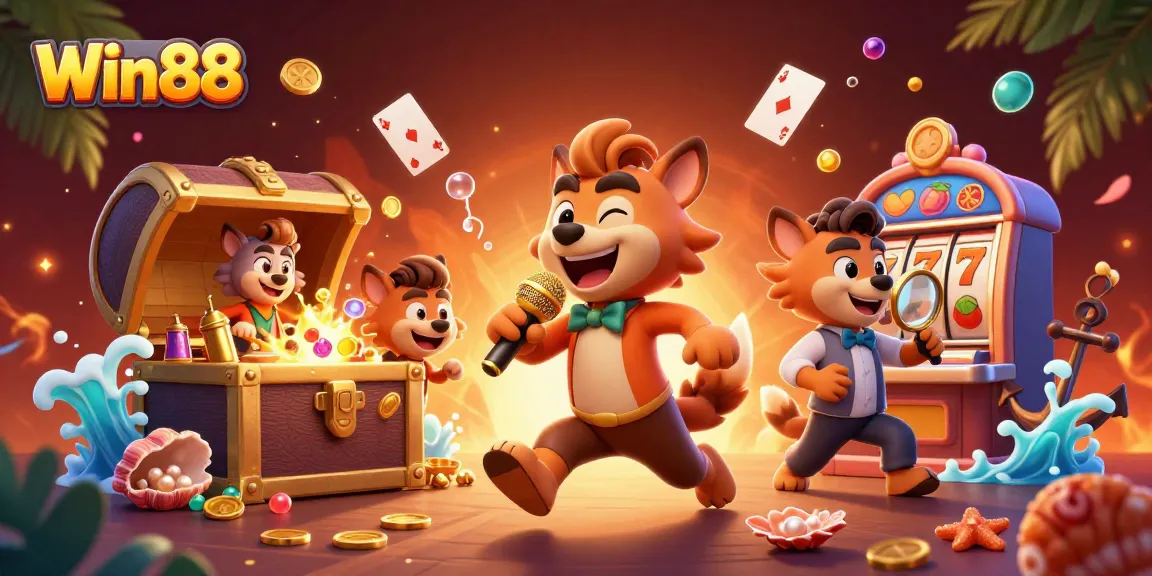 Win88 brings excitement as hyenas run a comedy casino club filled with games and laughter.