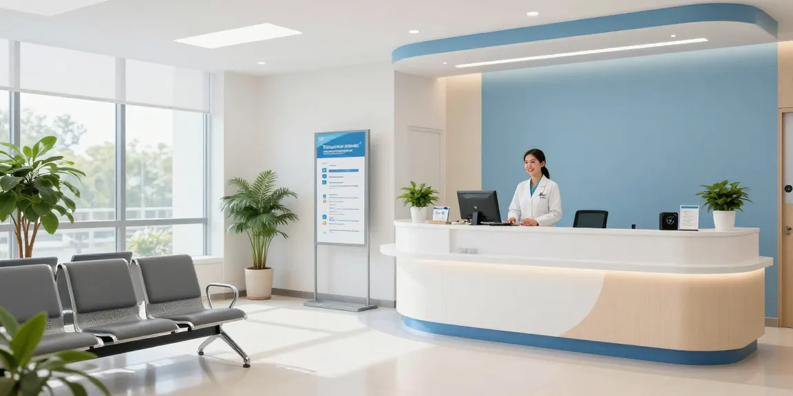 David Hoffmeister reviews inform patients about compassionate healthcare services in a welcoming clinic.